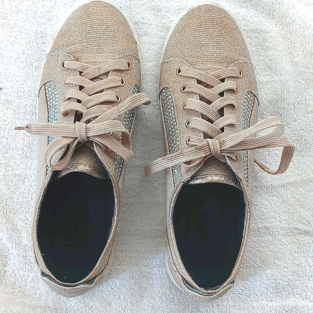 Gold sneakers